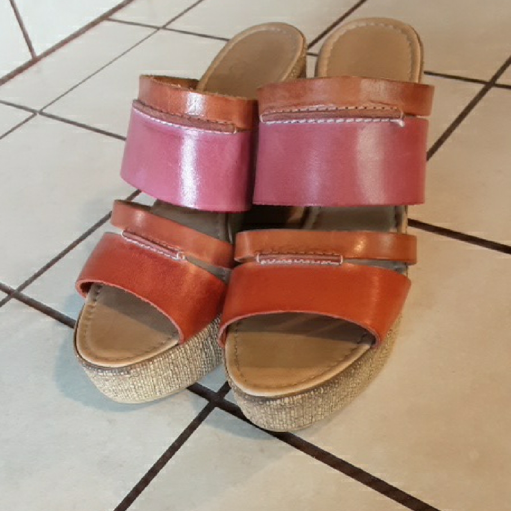 Stylish Pink and Orange Women's Sandals